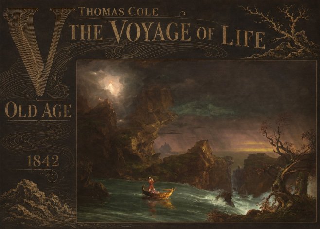 Thomas Cole The Voyage of Life: Old Age V No6 - Plakát