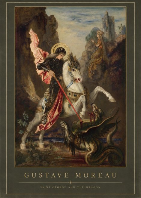 Gustave Moreau Saint George and the Dragon No4 - Plakát
