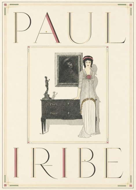 Paul Iribe Elegant Figure in Art Deco Interior No5 - Plakát