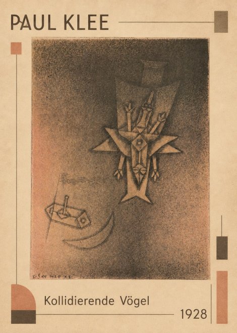 Paul Klee Kollidierende Vögel No1 - Plakát