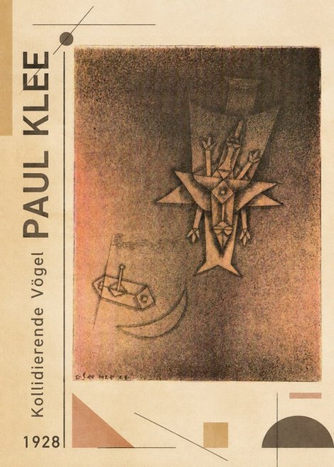Paul Klee Kollidierende Vögel No2 - Plakát