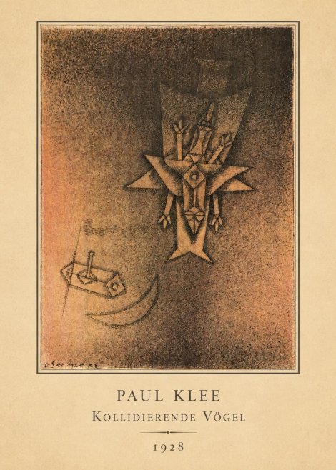Paul Klee Kollidierende Vögel No3 - Plakát