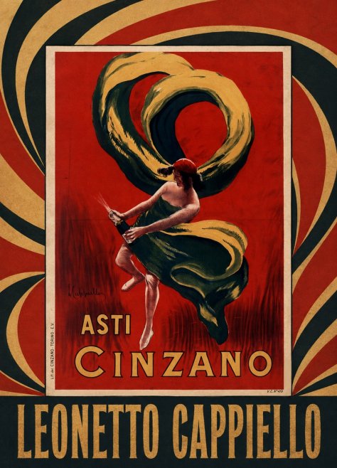 Leonetto Cappiello Asti Cinzano II No5 - Plakát