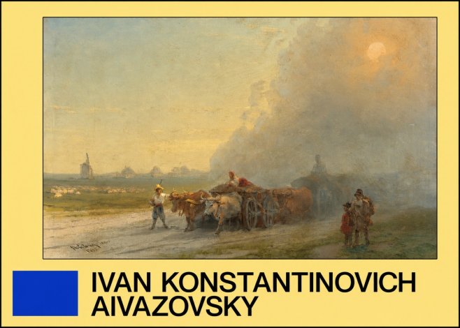 Ivan Konstantinovich Aivazovsky Landscape with Oxen No4 - Plakát