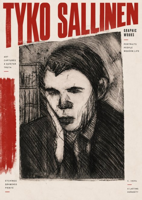 Tyko Sallinen Portrait of a Young Man No2 - Plakát
