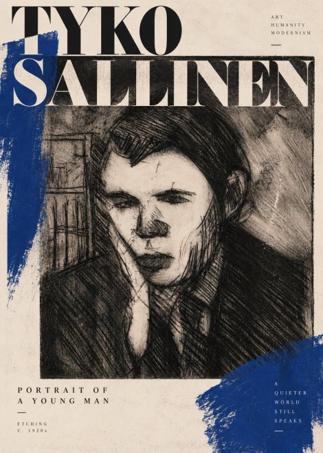 Tyko Sallinen Portrait of a Young Man No4 - Plakát