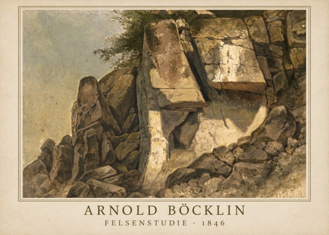 Arnold Böcklin Felsenstudie No1 - Plakát