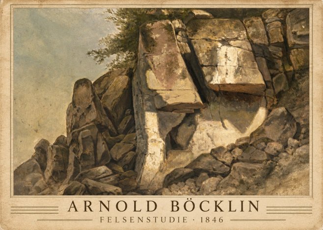Arnold Böcklin Felsenstudie No2 - Plakát