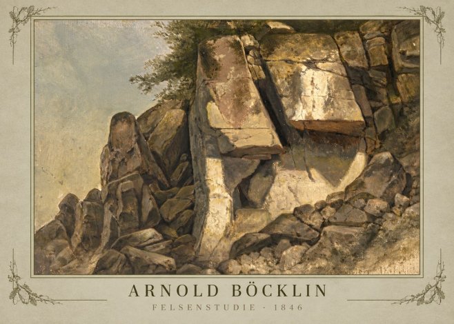 Arnold Böcklin Felsenstudie No4 - Plakát