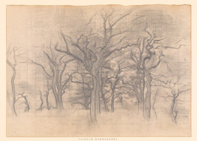 Vilhelm Hammershøi Oak Trees No6 - Plakát