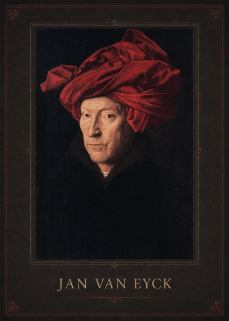 Jan van Eyck Portrait of a Man in a Turban No1 - Plakát