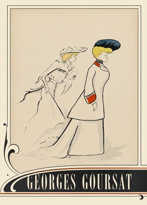 Georges Goursat Elegant Promenade No3 - Plakát