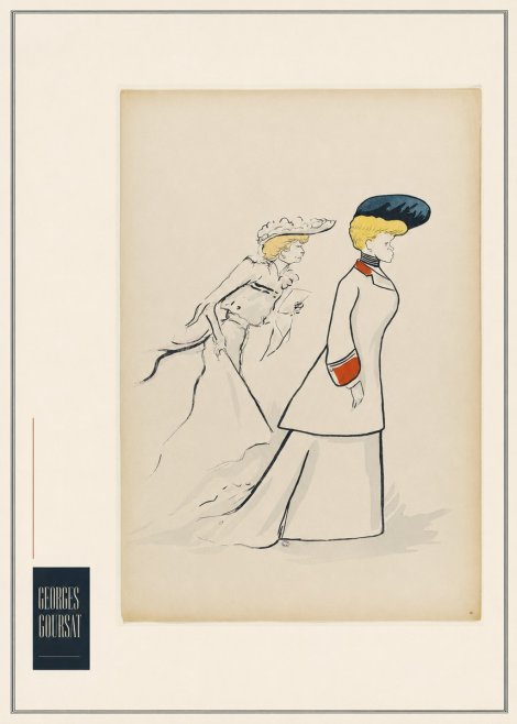 Georges Goursat Elegant Promenade No5 - Plakát