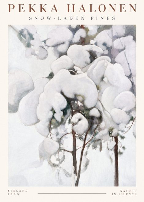 Pekka Halonen Snow-laden Pines No5 - Plakát