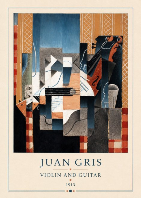 Juan Gris Violin and Guitar I No4 - Plakát