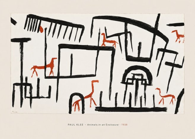 Paul Klee Animals in an Enclosure No5 - Plakát