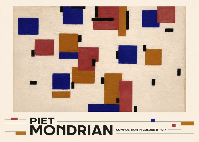 Piet Mondrian Composition in Colour B No3 - Plakát