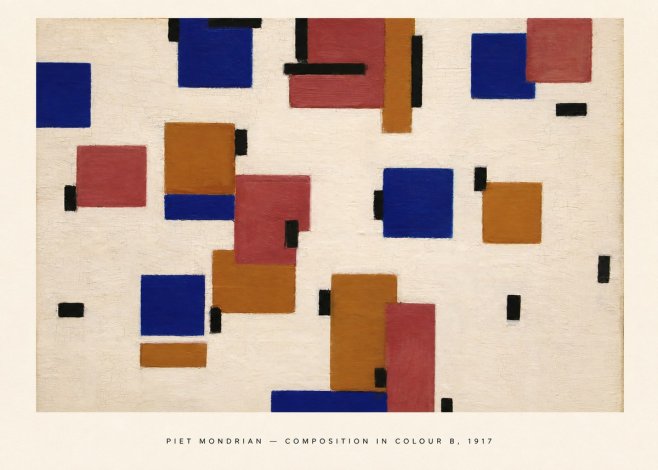 Piet Mondrian Composition in Colour B No5 - Plakát