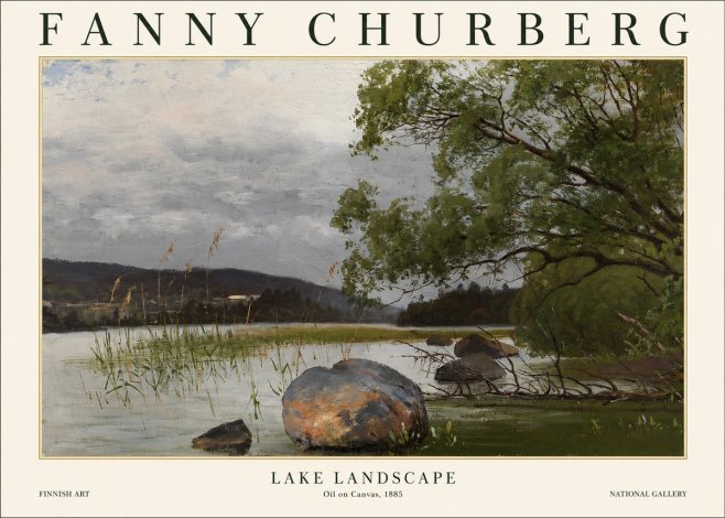 Fanny Churberg Lake Landscape No1 - Plakát