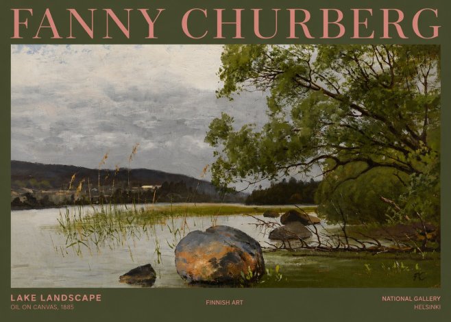 Fanny Churberg Lake Landscape No2 - Plakát