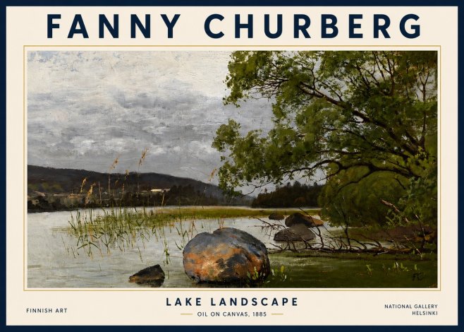 Fanny Churberg Lake Landscape No3 - Plakát