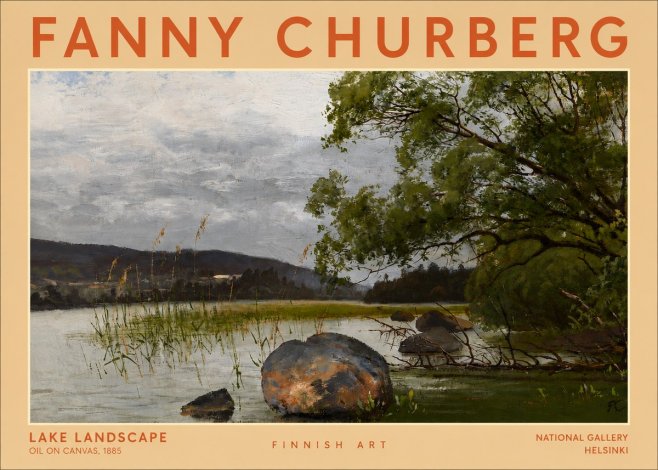 Fanny Churberg Lake Landscape No4 - Plakát