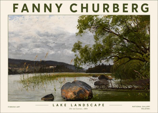 Fanny Churberg Lake Landscape No6 - Plakát
