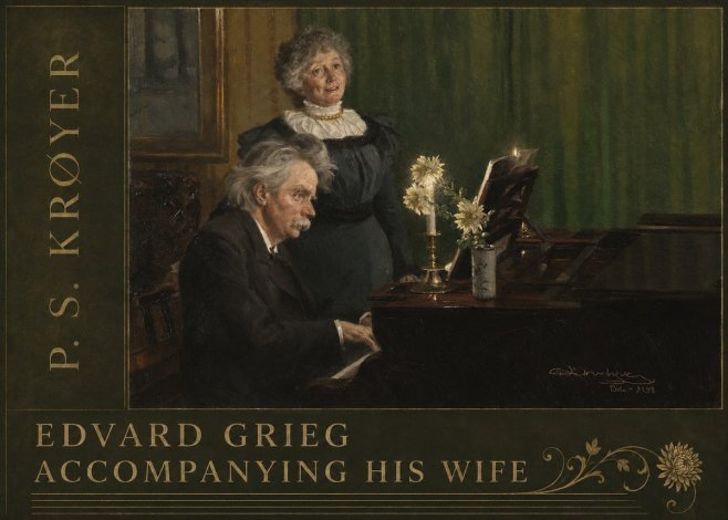 P.S. Krøyer Edvard Grieg Accompanying His Wife No2 - Plakát