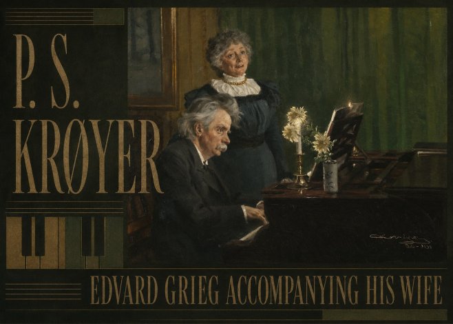 P.S. Krøyer Edvard Grieg Accompanying His Wife No4 - Plakát