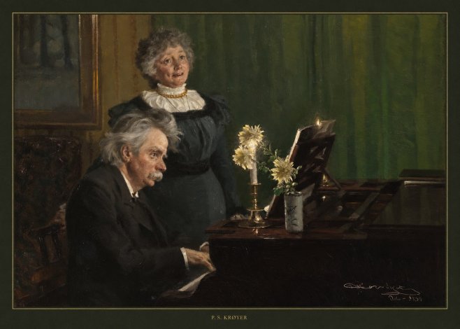 P.S. Krøyer Edvard Grieg Accompanying His Wife No5 - Plakát