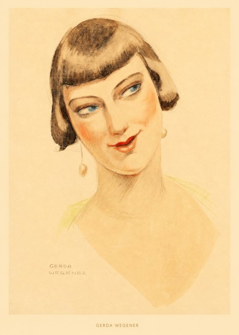 Gerda Wegener Portrait of a Lady No6 - Plakát