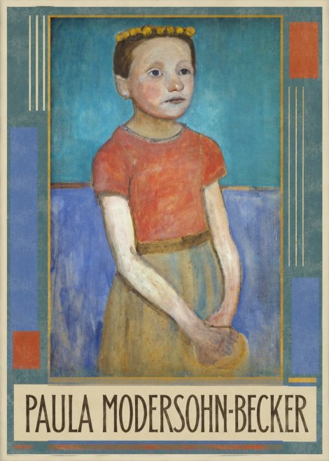 Paula Modersohn-Becker Girl with Crown No1 - Plakát