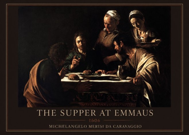 Michelangelo Merisi da Caravaggio The Supper at Emmaus II No1 - Plakát