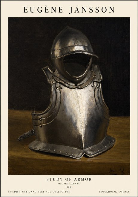 Eugène Jansson Study of Armor No1 - Plakát