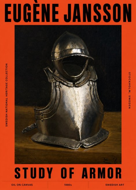 Eugène Jansson Study of Armor No2 - Plakát