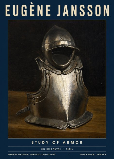 Eugène Jansson Study of Armor No3 - Plakát