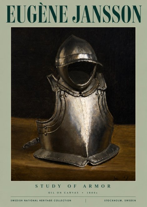 Eugène Jansson Study of Armor No4 - Plakát