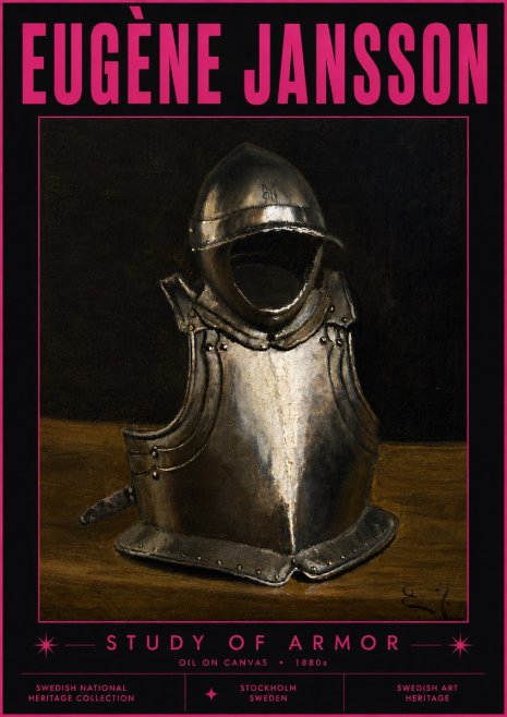 Eugène Jansson Study of Armor No6 - Plakát
