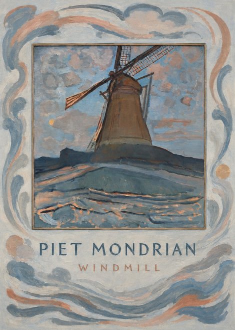 Piet Mondrian Windmill No4 - Plakát