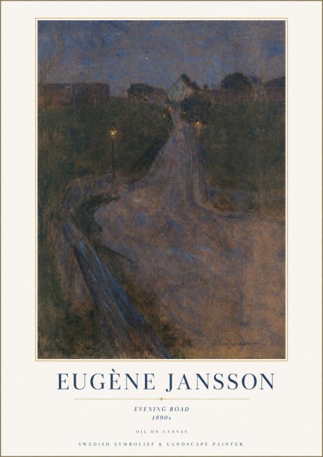 Eugène Jansson Evening Road No1 - Plakát