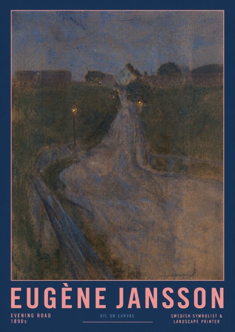 Eugène Jansson Evening Road No2 - Plakát
