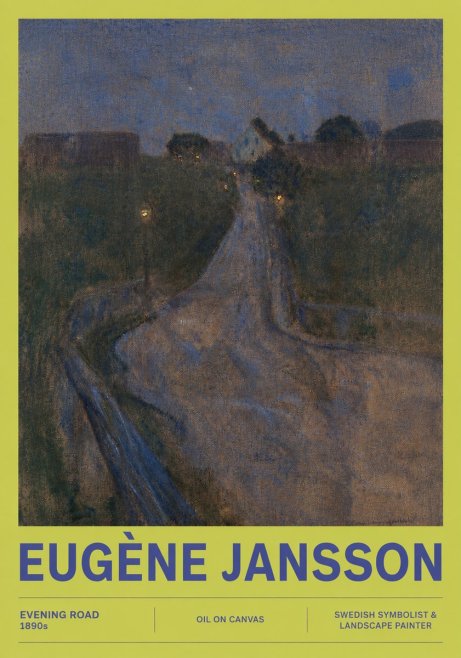 Eugène Jansson Evening Road No3 - Plakát