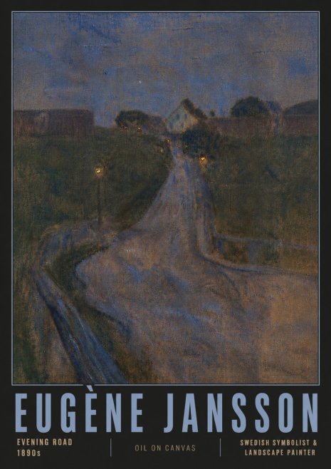 Eugène Jansson Evening Road No5 - Plakát
