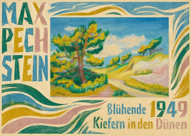 Max Pechstein Blühende Kiefern in Den Dünen No6 - Plakát