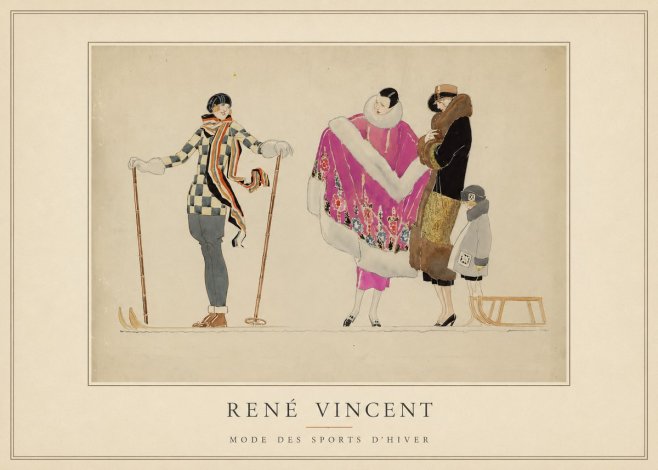 René Vincent Mode Des Sports D'hiver No5 - Plakát