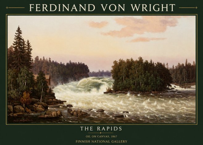Ferdinand von Wright The Rapids No3 - Plakát