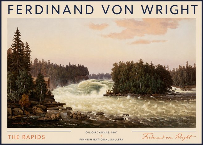 Ferdinand von Wright The Rapids No4 - Plakát