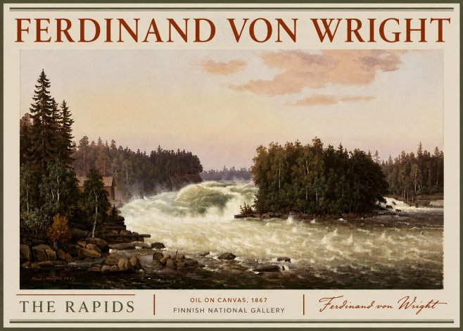 Ferdinand von Wright The Rapids No6 - Plakát