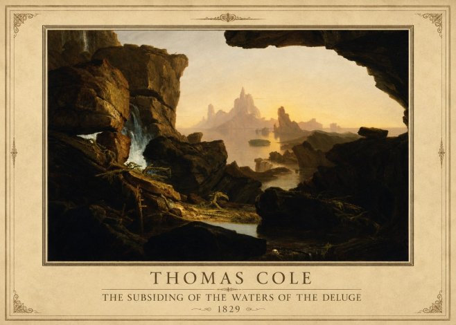 Thomas Cole The Subsiding of the Waters of the Deluge II No1 - Plakát