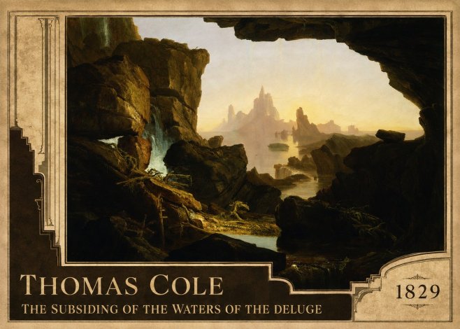 Thomas Cole The Subsiding of the Waters of the Deluge II No2 - Plakát